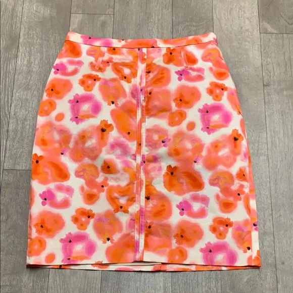 Womens Ann Taylor Dancing Blooms‎ Colorful Casual Pencil Skirt - Picture 2 of 9